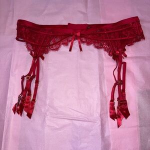 Honey Birdette Madame Red Suspender